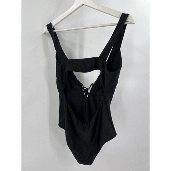 Lovers + Friends Sade One Piece Tie-Back Black Swimsuit Women's Large - Picture 7 of 10